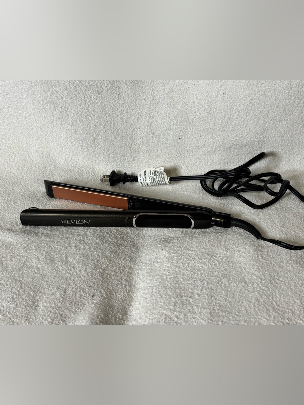 Revlon Black Flat Iron with Copper Plates